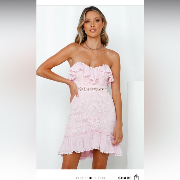 selfie leslie pink strapless dress Marlina Strapless Jacquard Mini Dress Pink